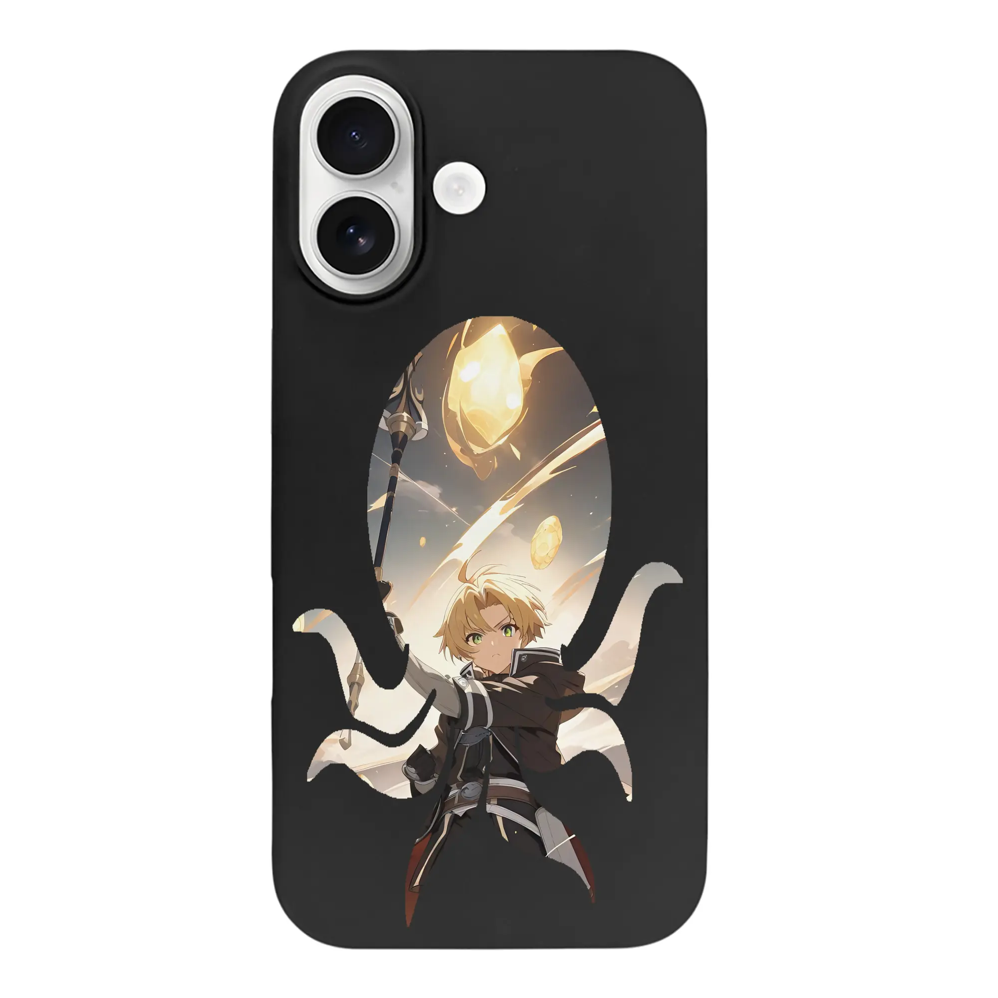 無職転生 グッズ,ルーデウス・グレイラット - iPhone 17 シリーズ シリコンケース 薄型 耐衝撃 指紋防止 ソフトタッチカバー 精密フィット 傷防止 保護ケース iPhone 17/17 Air/17 Pro/17 Pro Max 対応